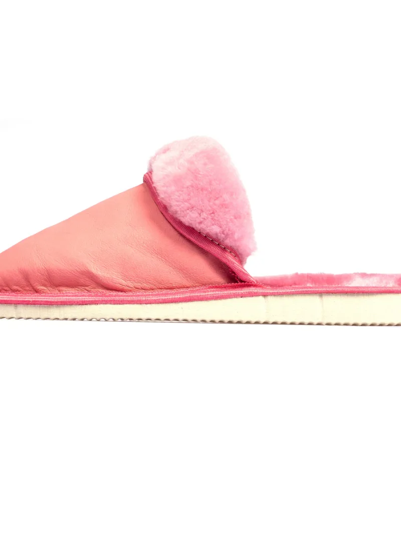 Dámske kožušinové papuče Pink