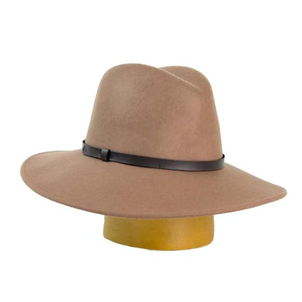 Damen-Wollhut mit Lederband