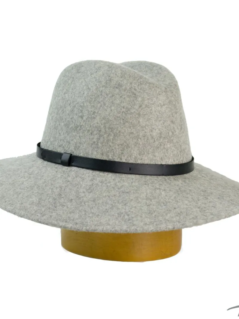 Damen-Wollhut mit Lederband