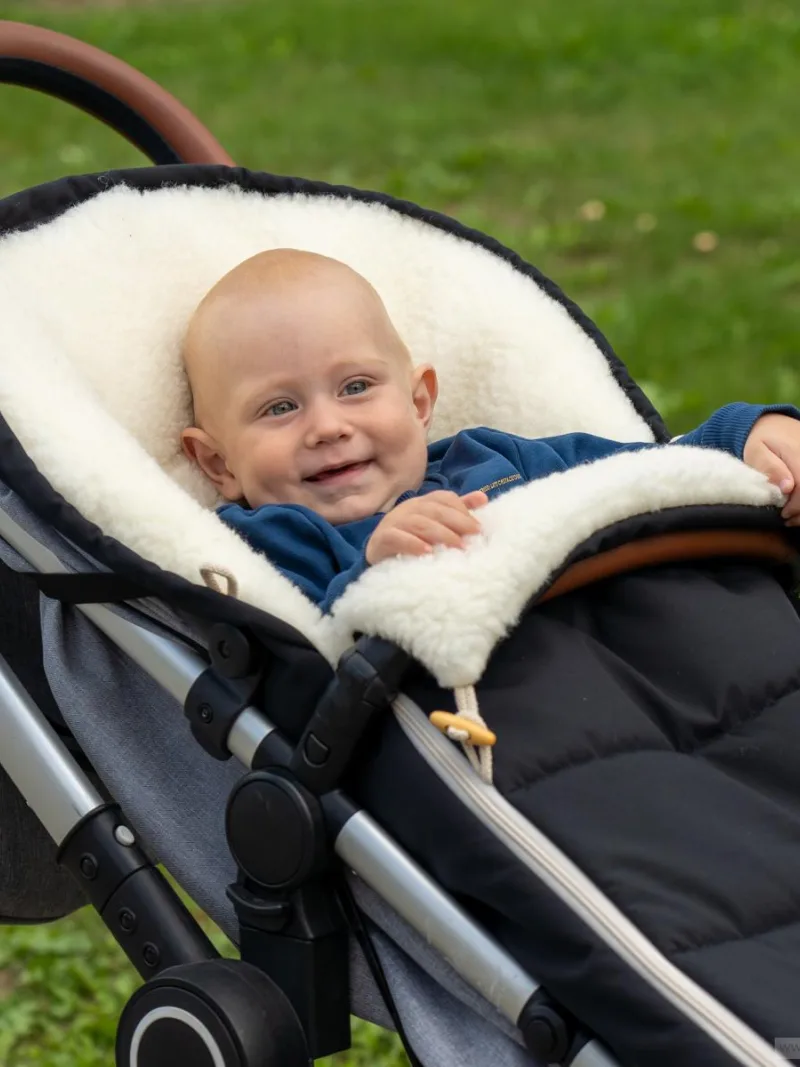 Kinder-Fußsack mit Schafwolle sportlich Mix