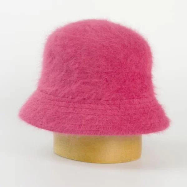 Damen Angora-Hut im Bucket-Hat-Stil