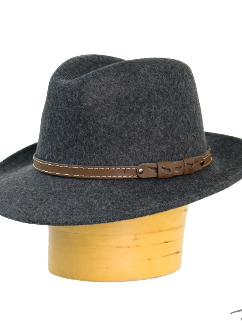 Herren-Wollhut mit Lederband