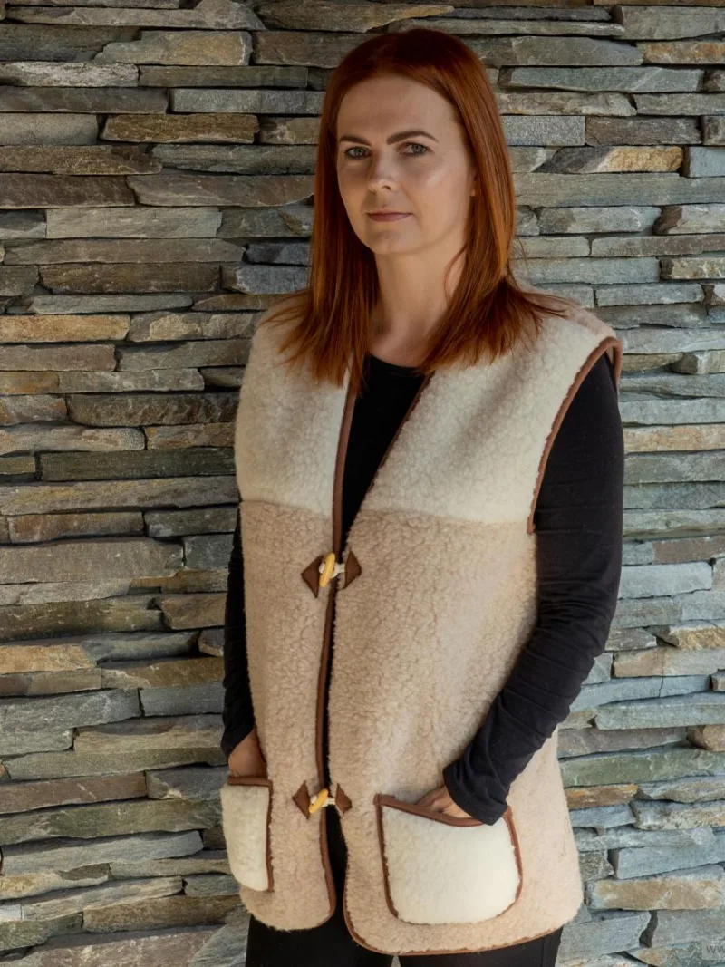 Vesta Merino na kolíky béžovo-biela