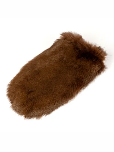 Massage-Fellhandschuh Kaninchen braun