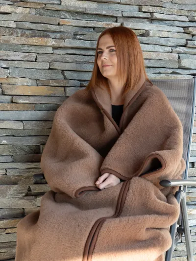 TV-Schlafsack aus Schurwolle Camel 20 Superwash