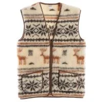 Wollweste Norway beige Reißverschluss