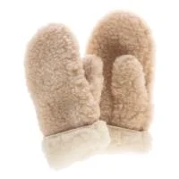 Schafwollhandschuhe beige-weiß